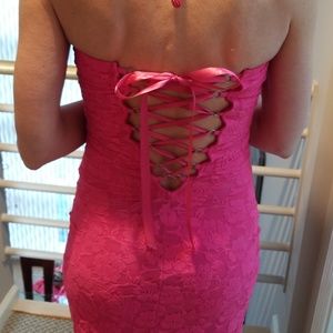 Sexy hot pink Corsette Dress from Miami Boutique